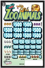 NEW pull tickets ZOO ANIMALS - Instant Tabs