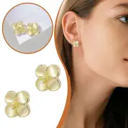 Eye Four Leaf Earrings For Women Light Luxury Design Temperament High End