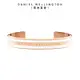 Daniel Wellington DW 手環 Emalie 經典雙色手環玫瑰金x白S DW00400007