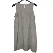 J. Crew Factory Striped Linen Blend Shift Mini Dress Sz 10 Preppy Coastal CA407