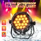 270W Waterproof Par Can Light DMX RGBWA+UV Halloween Party Strobe Stage Lights