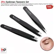 Eyebrows Tweezers Set, Anti-Static Stainless Steel of Tweezers, Stant Tips