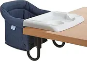 Evolur Clamp-On Comfort Table Chair,Easily Removable,Travel- Ready,Dishwasher Safe,Soft Plastic Friction Grips