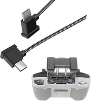 [Hanatora] 11.8 Inch USB C to USBC RC-N3/N2/N1/N1C Remote Controller Cable for DJI Flip,Neo,Mavic 3,Air 3S/3/2/2S,Mini 4K/2 SE/3/4 Pro,Nylon 1FT Tablet RC Data Cord Accessories(Type C Connector)