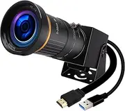 4K 60FPS H.264 Webcam HDMI USB3.0 Simultaneous Streaming Industrial Camera with Close-up 5-50mm Varifocal Lens for PC Windows Linux Mac Android
