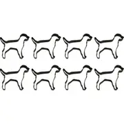 8x R&M Dog Cookie Cutter Polyresin Coated Steel Biscuit Bake Mould 10cm Black