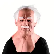 NNETM Latex Old Man Face Cover - Elder Headgear