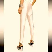 NEW DOLCE&GABBNA 2019 MIKADO SILK CROPPED PANTS KATE TROUSER IT42 Size 6