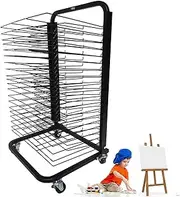 Classroom Art Drying Rack - 20 Removable Shelves - Ideal for Schools and Nurseries Art Drying Rack - Sturdy Paint Drying Rack with Lockable Wheels