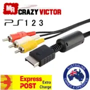 TV AV RCA Audio & Video Cable for SONY Playstation 1 2 3 PS1 PS2 PS3 Lead Cord