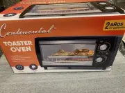 Continental Toaster & Broiler Oven. Adjustable with Timer White, NIB