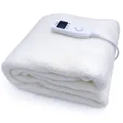 Viviendo 350 GSM Heated Electric Blanket Synthetic Wool Top - King Single - King Single