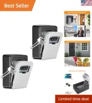 Large Capacity Key Lock Box - Waterproof 4-Digit Combination Wall-Mounted Unit