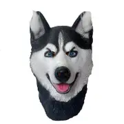 Sztxj Halloween Mask, Fancy Halloween Costume Party Latex Dog Head Mask, Halloween Husky Dog Head Mask Erha Animal Headgear Christmas Latex Animal ...