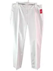 New! Spanx On the Go Ankle Pull On Slim Straight Classic White Plus Sz 1X