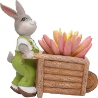 在飛比找蝦皮商城優惠-園藝盆栽 兔園秋收季盆器 可愛兔子田園微景觀花器 多肉迷你盆