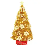 4/5/6/7FT Gold Christmas Tree Lush Branches Metal Stand Xmas Decorati Multi Size