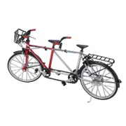 Bicycle Model Tandem Bicycle 1/10 Simulation Bike Detachable for Boys Girls Kids Birthday Gifts Home Desk Table Decors