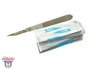 10 Sterile #11 Surgical Blades with FREE #3 Scalpel Knife Handle Medical Dental