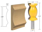 2-3/8" Crown Molding Router Bit - 1/2" Shank - Yonico 16152