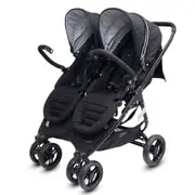 Valco Baby Snap Ultra Duo Foldable Pram Adjustable Seat Newborn Twin Coal Black