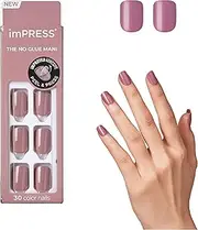 imPRESS KISS Color Gel Nail Kit, Petal Pink, with PureFit Technology, Polish-Free Colour Mani, Includes Prep Pad, Mini File, Cuticle Stick, and 30 Fake Nails