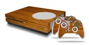 Skin XBOX One S Console Controller Wood Grain - Oak 01