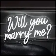 Sign Lamp "Will You Marry Me?" Neon Sign LED Light USB Powered For Proposal Wedding Engagement Valentines Day Wall Decor 39.87cm×25.4cm