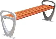 Outdoor Park Bench Park Outdoor Bench Aluminum Chair Legs Plastic Wood Seat Bench Rest Backrest Bench Patio Garden Bench