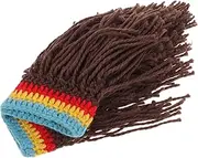 [ANDRESLAD] Warm Hat Reggae Wig Cap Knit Beanie Hat for Men Women Skull Cap Fashion Coffee