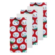 ST. Nicholas Snowman Head Kitchen Towel 5-pack NWT