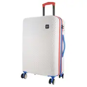 GAP Stripe Hard-shell 76cm LARGE Suitcase Durable Luggage- White