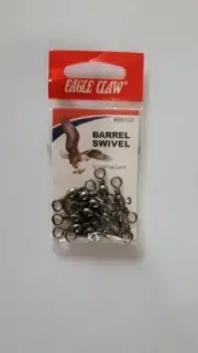 Eagle Claw, BBS123, Barrel Swivel, Qty. 12, Size 3, Free Shipping