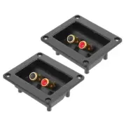 2 Pcs Terminal Box Terminals Speaker Binding Post Subwoofer Plates