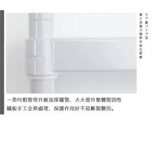 dayneeds 高強度鐵板三層收納層架60x35x60公分(烤漆白)單層荷重200kg無洞鐵板層架 底部補強