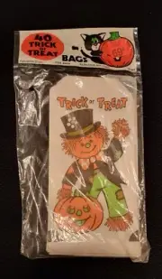NEW Unopened Vintage 1981 Package Quantity 40 (Forty) Paper Trick or Treat Bags