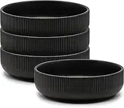 salt&pepper Brae Pasta Bowls - Set of 4 - Black - Pasta Bowls Soup Bowls