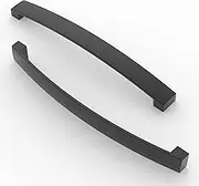 FURNIWARE Pack of 10 Furniture Handles, Borehole Spacing 192 mm Bar Handle, Cabinet Arch Pull Kitchen Handle for Kitchen Cabinet Door, Bedroom, Chest of Drawers, Bathroom, Matt Black