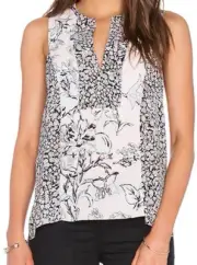 BCBG MaxAzria Vicky Sleeveless Blouse Dusty Rose Size Large New