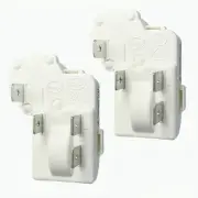 2 Pack Refrigerator Freezer Compressor PTC Starter Relay, 4 Pins Over Load...