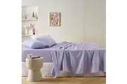 Vintage Design Homewares Lilac French Linen Sheet Set Mega King 50cm wall