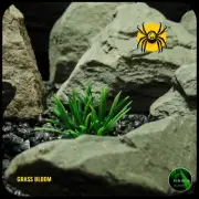 Artificial Miniature Grass Bloom | Jumping Spider Insect enclosure decor plant