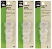 3 Packs Dritz Headband Adjustable Toggles 3 Sizes Drawstring Cord Lock Stoppers