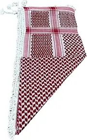 [ZUHD] Palestine Pattern Embroidered Heritage Keffiyeh with Tarboosh – Authentic Cultural Scarf, Traditional Arab Headdress, Premium Quality & Timeless Design