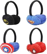 [CLOTHERA] Kid's Superheroes pack of 2 Winter Warm Earmuffs (random design), multi colour