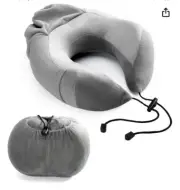 Travel Pillow Memory Form Grey Cloud wings With Bag