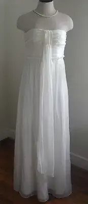 J Crew Whitney Silk Chiffon Wedding Gown Dress Ivory 10 $425
