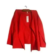 NWT Eileen Fisher linen Geran DBL Breasted red blazer size XL