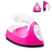 Mini Craft Iron,Rose Red Mini Heat Press Small Iron Portable Handy Travel Hea...