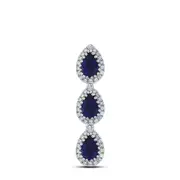 1/5CTW-Diamond 1 5/8CT-SAPPHIRE PENDANT